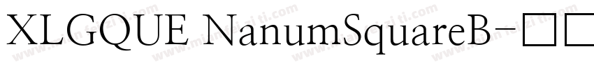 XLGQUE NanumSquareB字体转换